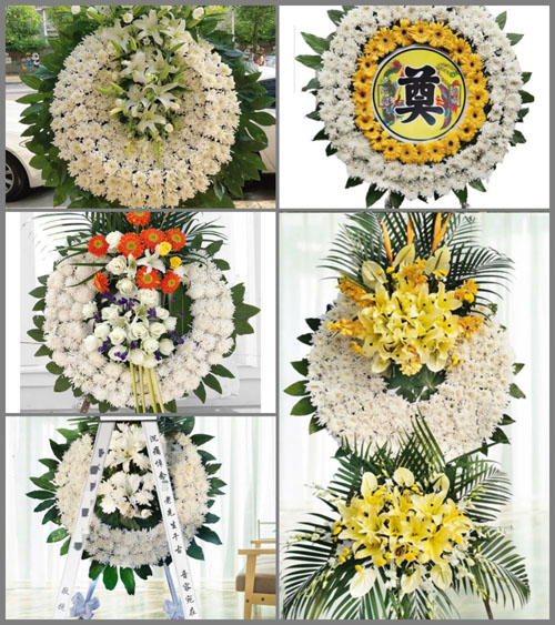 湖北孝感市安陆市烟店镇费岗村花圈速递